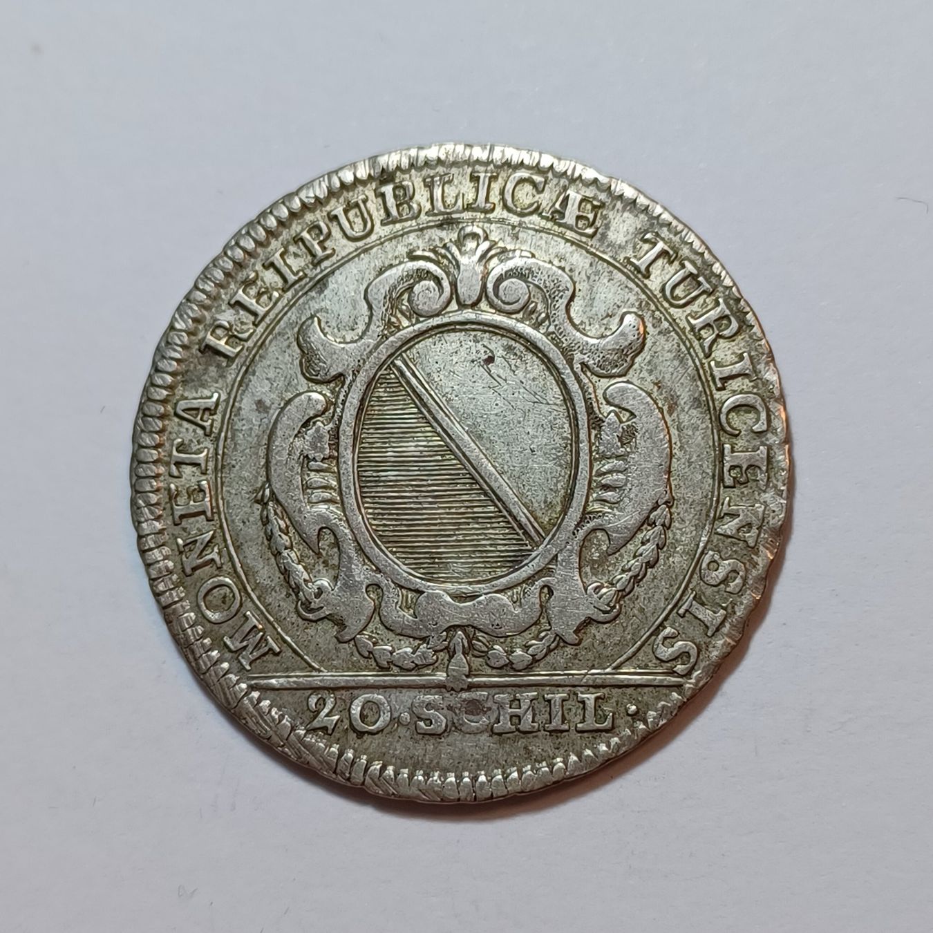 Tutti le monete: 20 Schilling 1780 Zürich – Usato da Pfäffikon ZH venduto da Schweizer_Muenzen