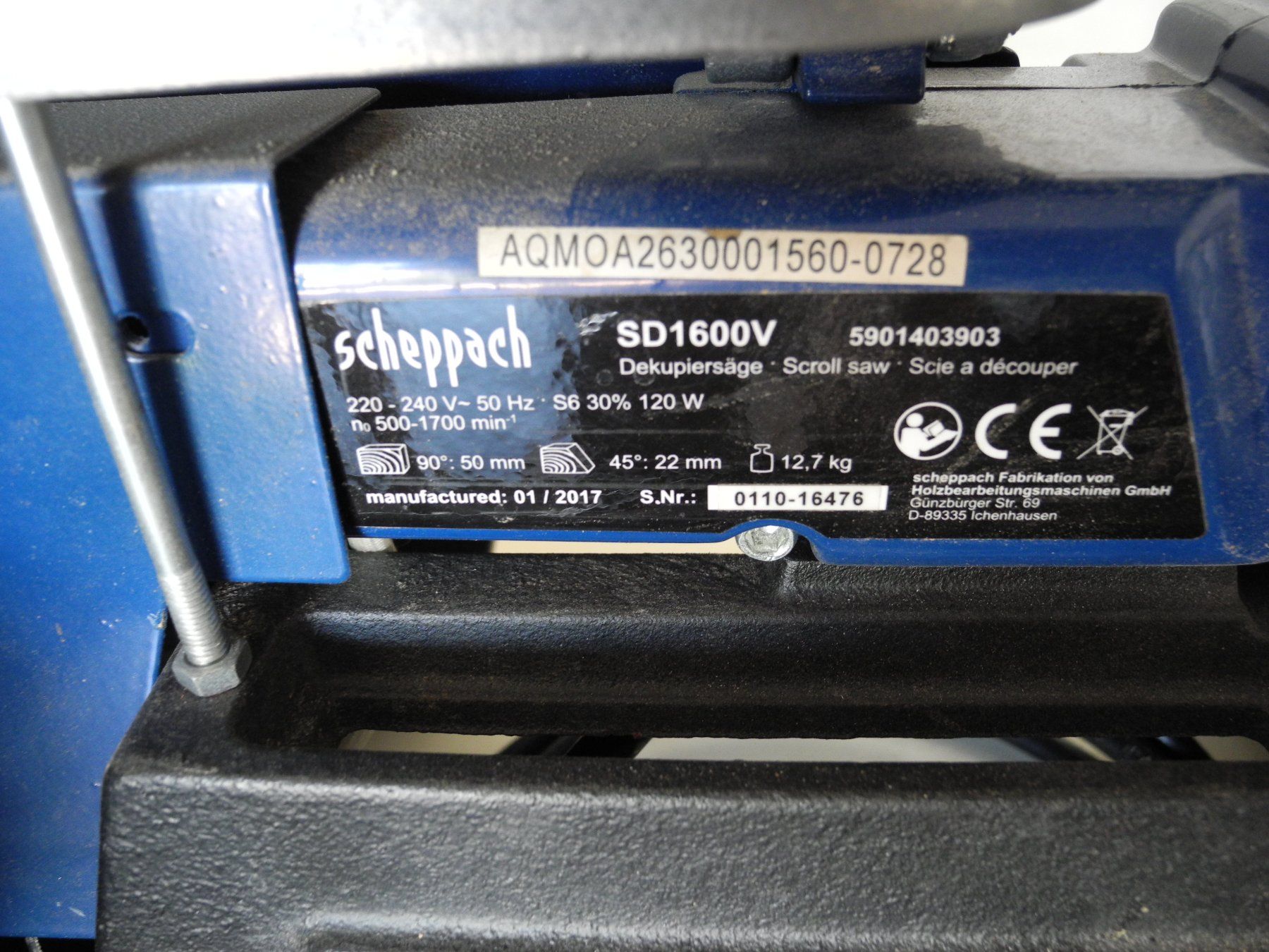 Scheppach Scies: Scheppach Dekupiersäge SD 1600 V – D'occasion à Worb par kebe01 4