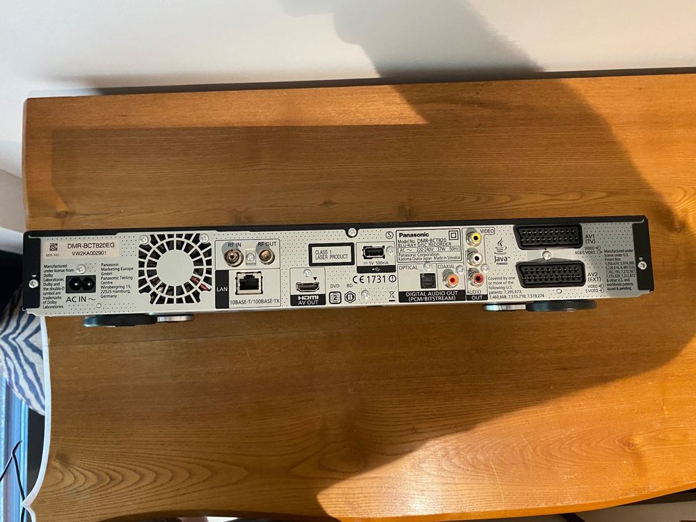 Panasonic DMRBCT820EG Blueray recorder mit Festplatte Kaufen auf