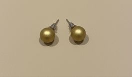 Chic Golden Sphere Earrings, Perfect for the Holidays!