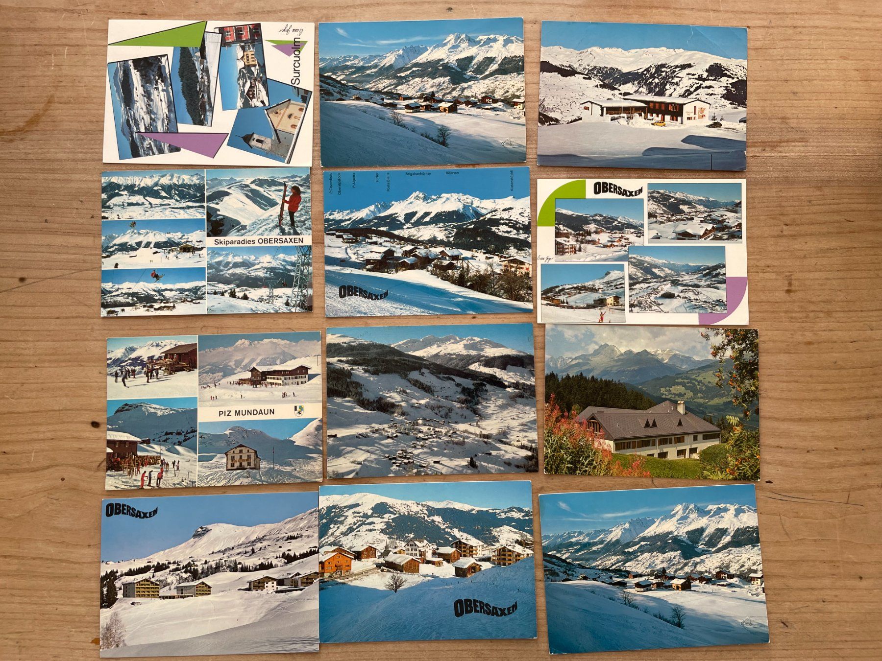 Ansichtskarten: AK GR 12 Ansichtskarten Region Obersaxen – Gebraucht aus Thal von Danny82