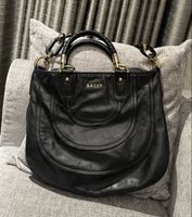 Handtasche Bally Leder schwarz mit Kettendetails