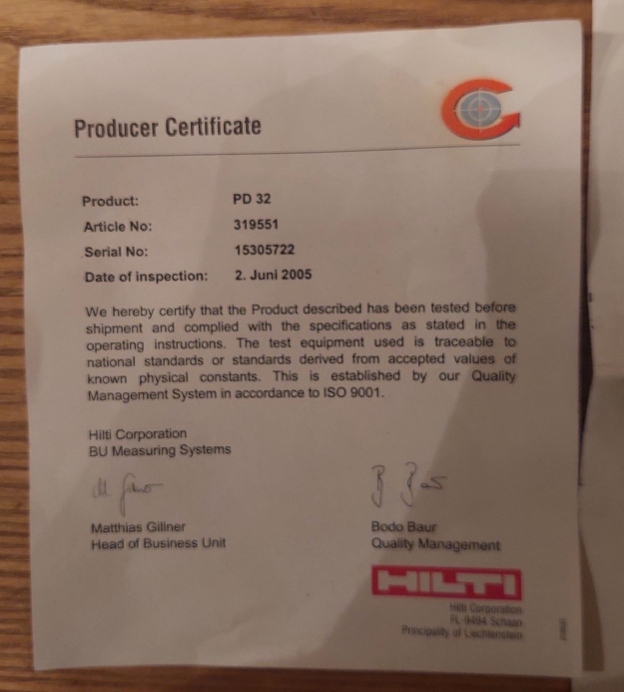 Hilti Tutti gli attrezzi: Hilti PD 32 mit Zubehör – Usato da Adlikon b. Andelfingen venduto da Kraemse 3