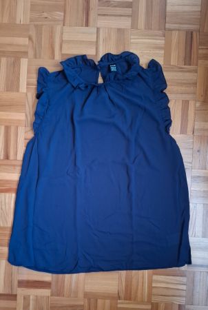 Blouse Shein bleu marine sans manche/Bluse Shein marineblau