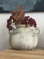 Graue Keramikvase