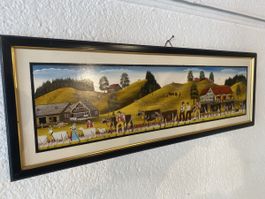 ALBERT MANSER CH ALPZUG IM HERBST 1972  SEHR FEINES WERK !