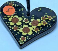 Blumen Herz aus Keramik zum Aufhängen(5)