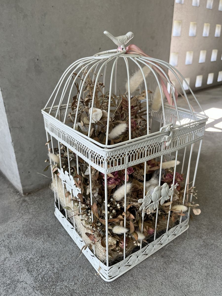 Alle Dekorationen: Vogelkaefig Deko mit Trockenblumen – Gebraucht aus Zürich von tsunrise122