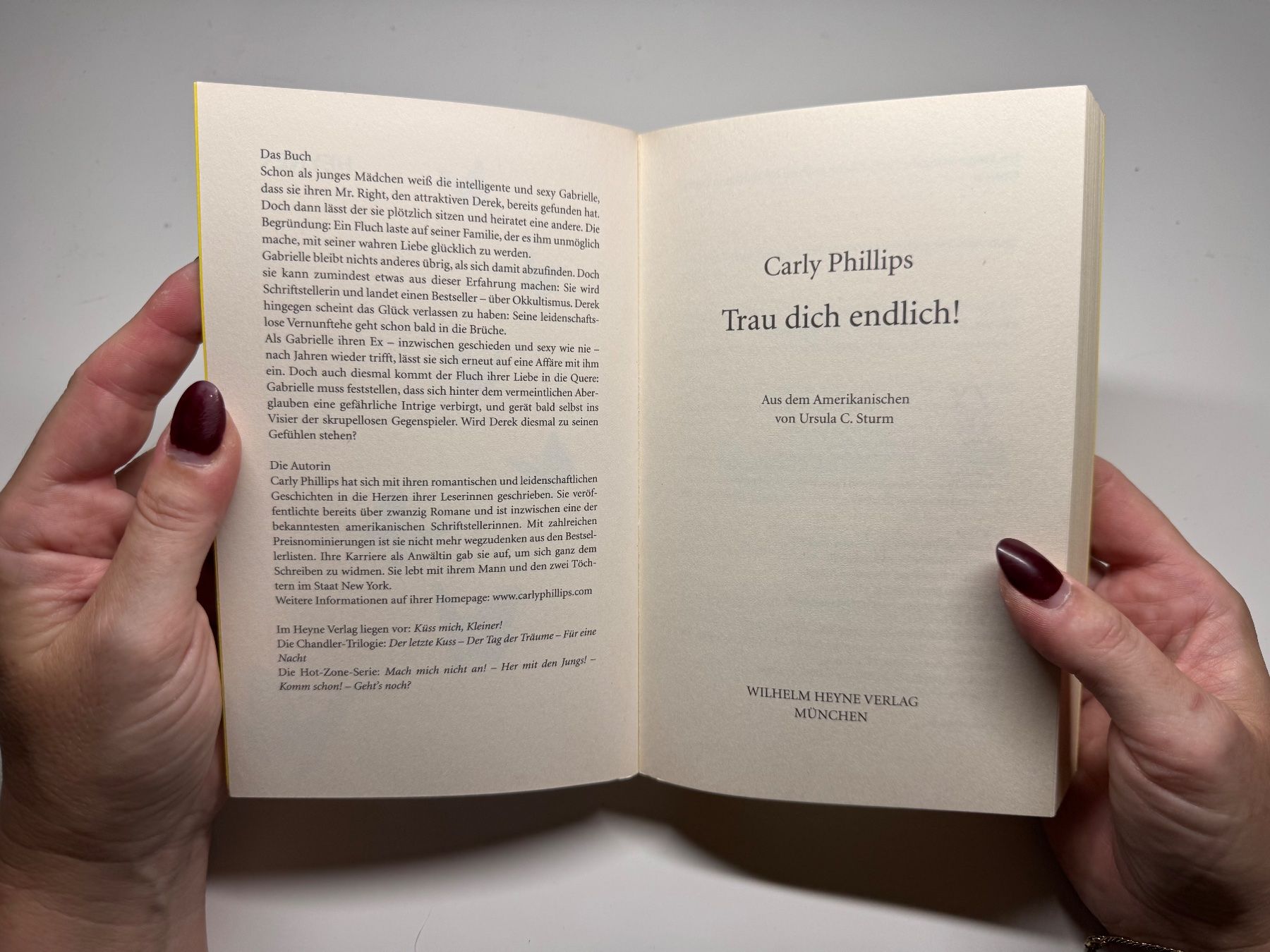 Bücher: ROMAN: Carly Phillips, Trau dich endlich – Gebraucht aus Grosswangen von Deutsche_Romane 2