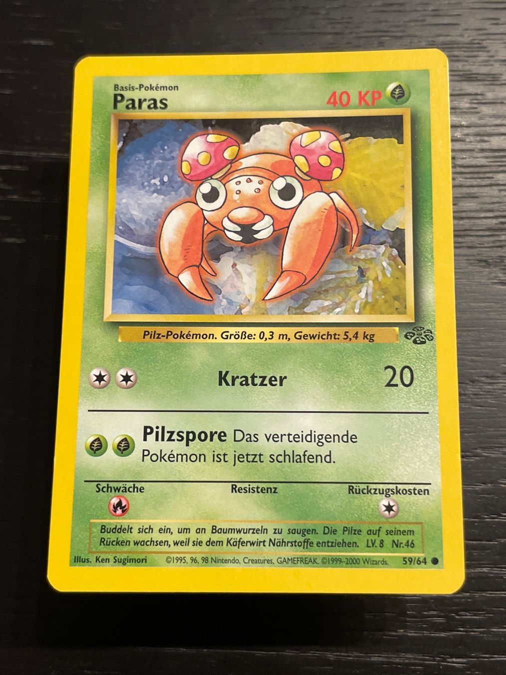 Pokémon Carte collezionabili: Pokemon Paras 59/64 Jungle DE – Usato da Hugelshofen venduto da Suimosa