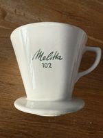 Kaffeefilter Melitta 102, Porzellan, Weiss, Vintage!