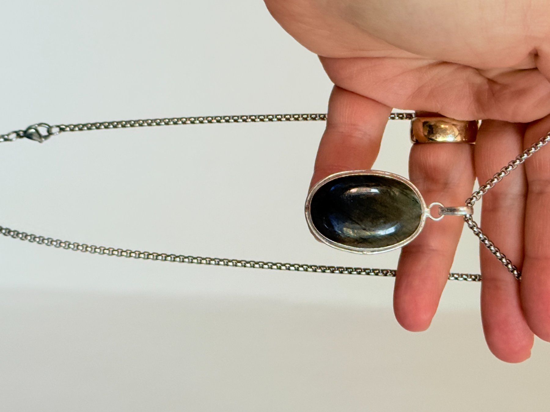 Catenine: Collier labradorite, élégant et tendance ✨ – Nuovo e nell'imballaggio originale da Genève venduto da AWWA 1