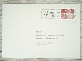 TR15 Enveloppe + Timbre Suisse 1961