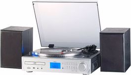 Kompakt Musikanlage mit Plattenspieler & Digitalisierungsf.