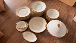 Service vaisselle porcelaine Lierzon Limoges bords dorés ...