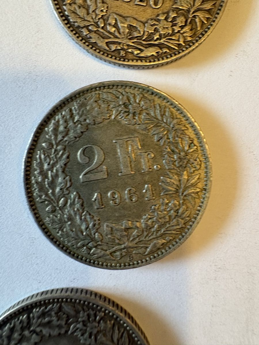 Tutti le monete: 2chf 1945, 1920, 1961 – Usato da Murten venduto da Tzaugg 1