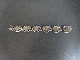Silber Armband mit Ammoniten Fossilien 🐚