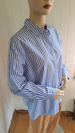 SARA LINDHOLM Streifenbluse Bluse 42 L Oberteil Damenbluse