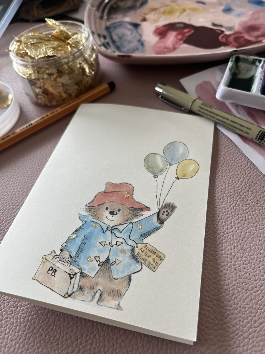 Cartoline: Paddington Teddy Bear Card Handmade – Nuovo e nell'imballaggio originale da Oberarth venduto da pau_h8rf 1