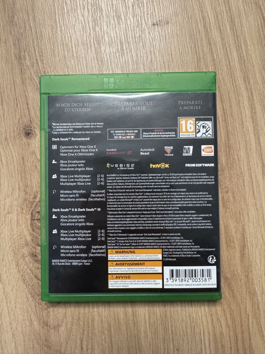 Microsoft Giochi: Xbox One Dark Souls Trilogy Spiel Disc – Usato da Biberist venduto da etesummer 1