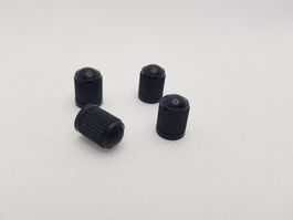 4 Stk. Ventilkappen, schwarz für Auto, Velo & Motorrad