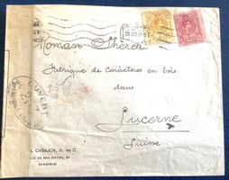 1918 - Spanien Zensurbrief/ Madrid nach Luzern