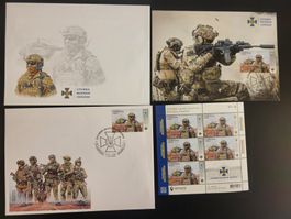 Ukraine 2023 - Set "Security Service" inkl. FDC