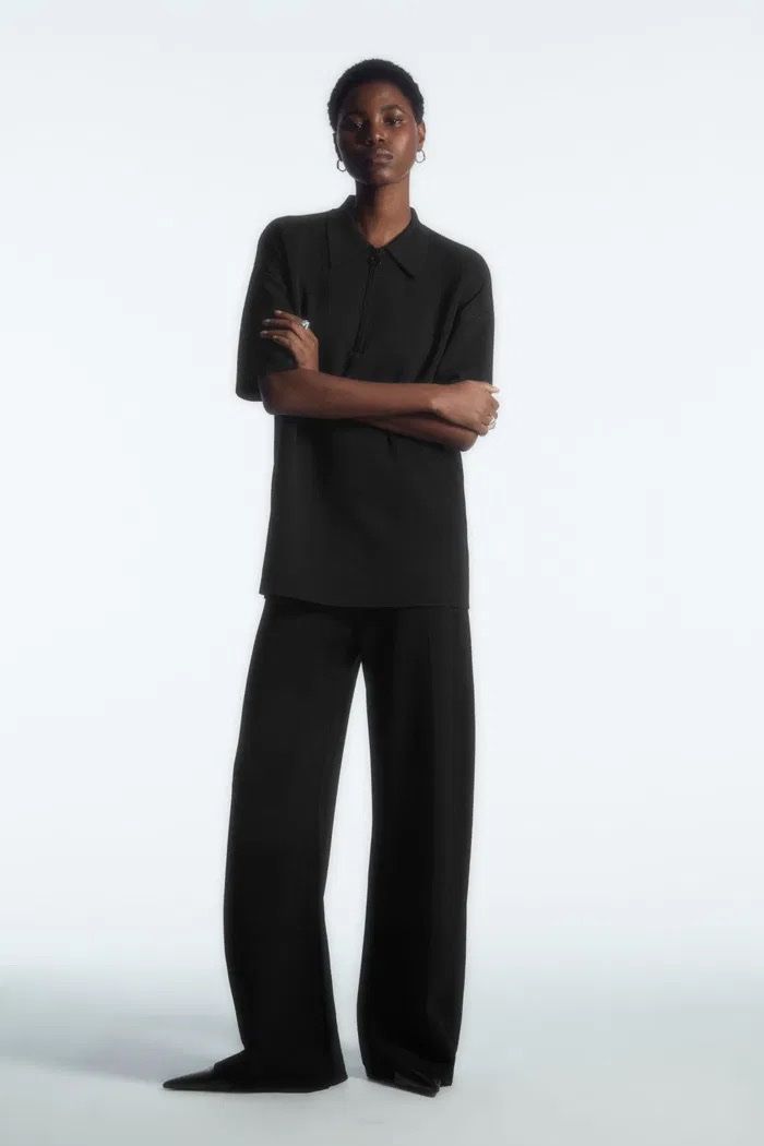 Cos Pantaloni: COS weite Strick Hose Schwarz M – Usato da Nidau venduto da Preloved_Nidau