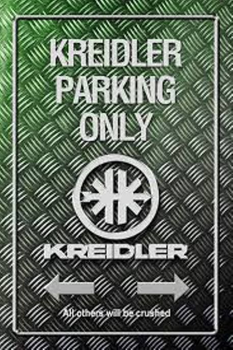 Kreidler Insegne: Metallic Blechschild-KREIDLER-PARKING ONLY – Nuovo e nell'imballaggio originale da Rupperswil venduto da big-one-sale