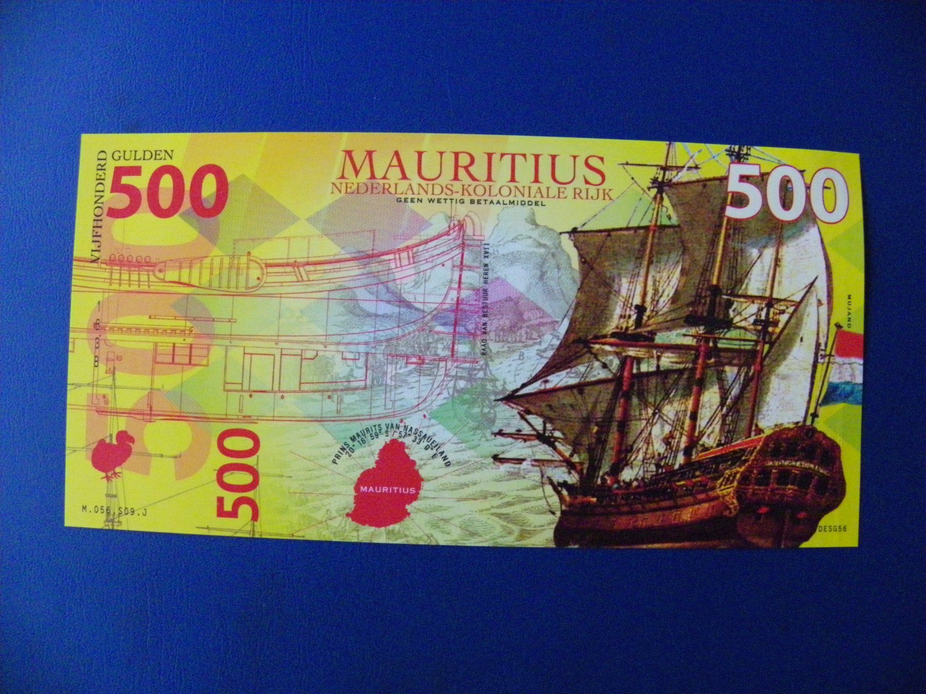 Banconote: Seltene 500 Gulden 2016, Nederlands- Mauritius , Unc – Nuovo (secondo la descrizione) da Untersiggenthal venduto da Gas61 1