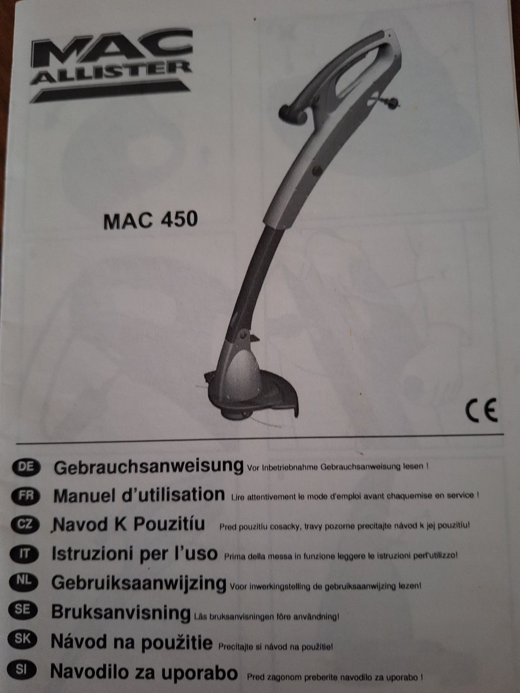 Tutte le macchine: Coupe herbe MAC ALLISTER MAC 450, – Usato da Onex venduto da adr_fg5g
