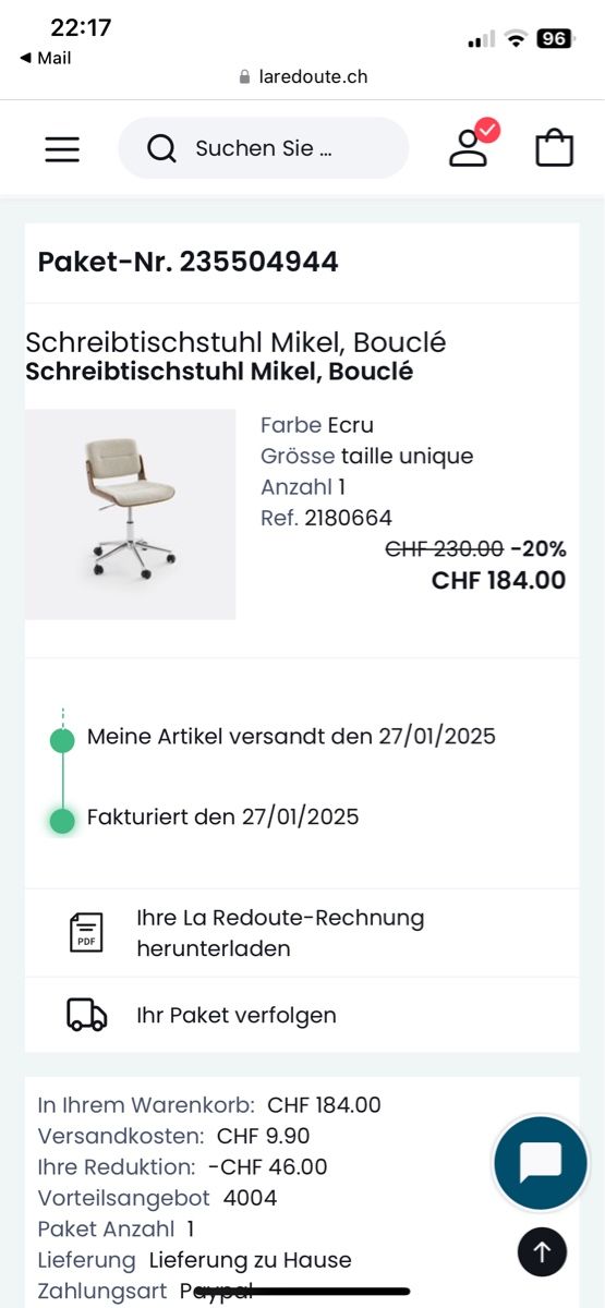 La Redoute Sedie: Stylischer Bürostuhl – Usato da Wädenswil venduto da edohuu 3