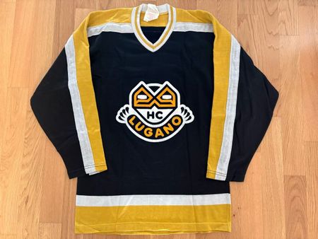 HC Lugano Trikot HCL Maglia 90s Hockey Jersey Vintage