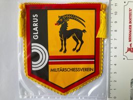 Vintage Fanion/Wimpel     MILITÄRIRSCHIESSENVEREIN  GLARUS