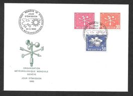 FDC OMM (D IX) Serie 7 - 9 ET Genève 24.10.1960