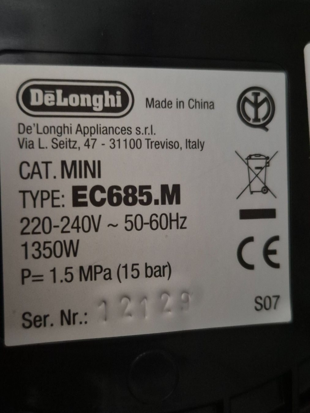 De'Longhi Macchine per caffè & Macchine per espresso: DeLonghi Espressomaschine Dedica EC685.M silber gebraucht – Usato da Oberentfelden venduto da Natallia. 6