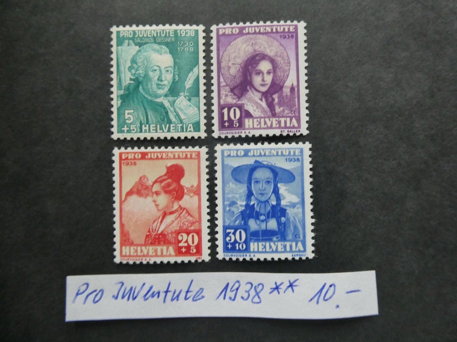 Tutti i francobolli: Pro Juventute 1938 postfrisch – Usato da Lausen venduto da Herbamare01