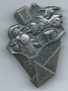 Basler Placchette & Badge: Fasnachtsplakette Basel, "Blaggedde" 1988 (Silber) – Usato da Zürich venduto da t24_de