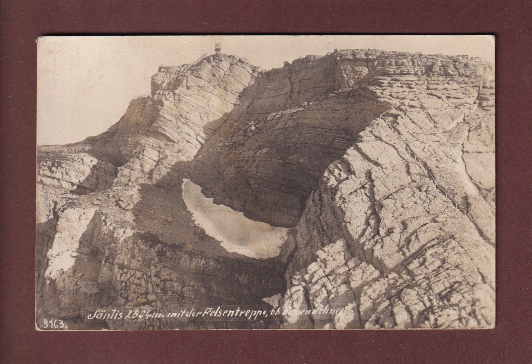 Cartoline postali: SÄNTIS - Felsentreppe - 1919 – Usato da Pully venduto da nicecards
