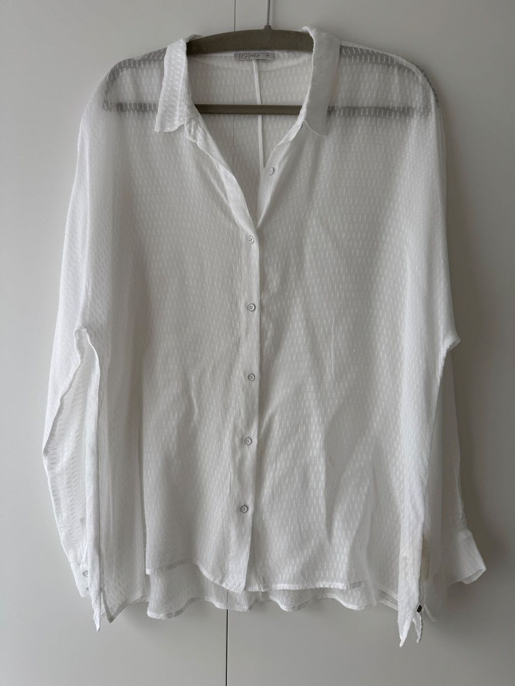 Nile Camicette: Bluse, weiss, Nile, Gr. S oversize, 100% Viskose – Nuovo (secondo la descrizione) da Vaduz venduto da Annama
