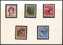 Pro Juventute - Mi 618-622 - Schmetterlinge - Schweiz 1955