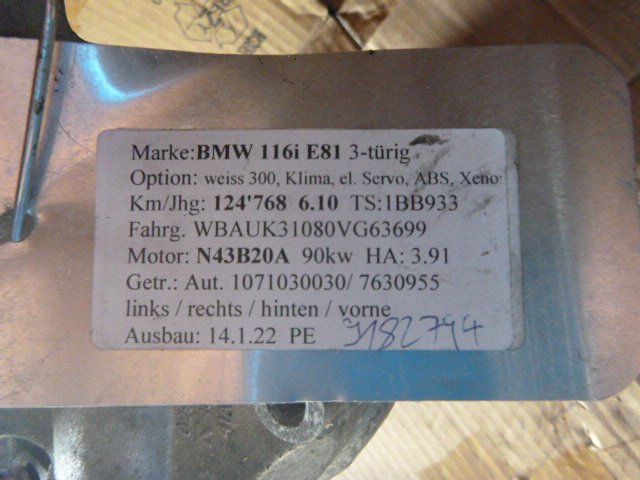 BMW Toutes les pièces auto: Klimakompressor 6452-9182794 BMW 116i E81 – D'occasion à güttingen par Promotor24 2