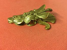 Vintage Briefbeschwerer aus Messing, markiert 7-27 Mistletoe