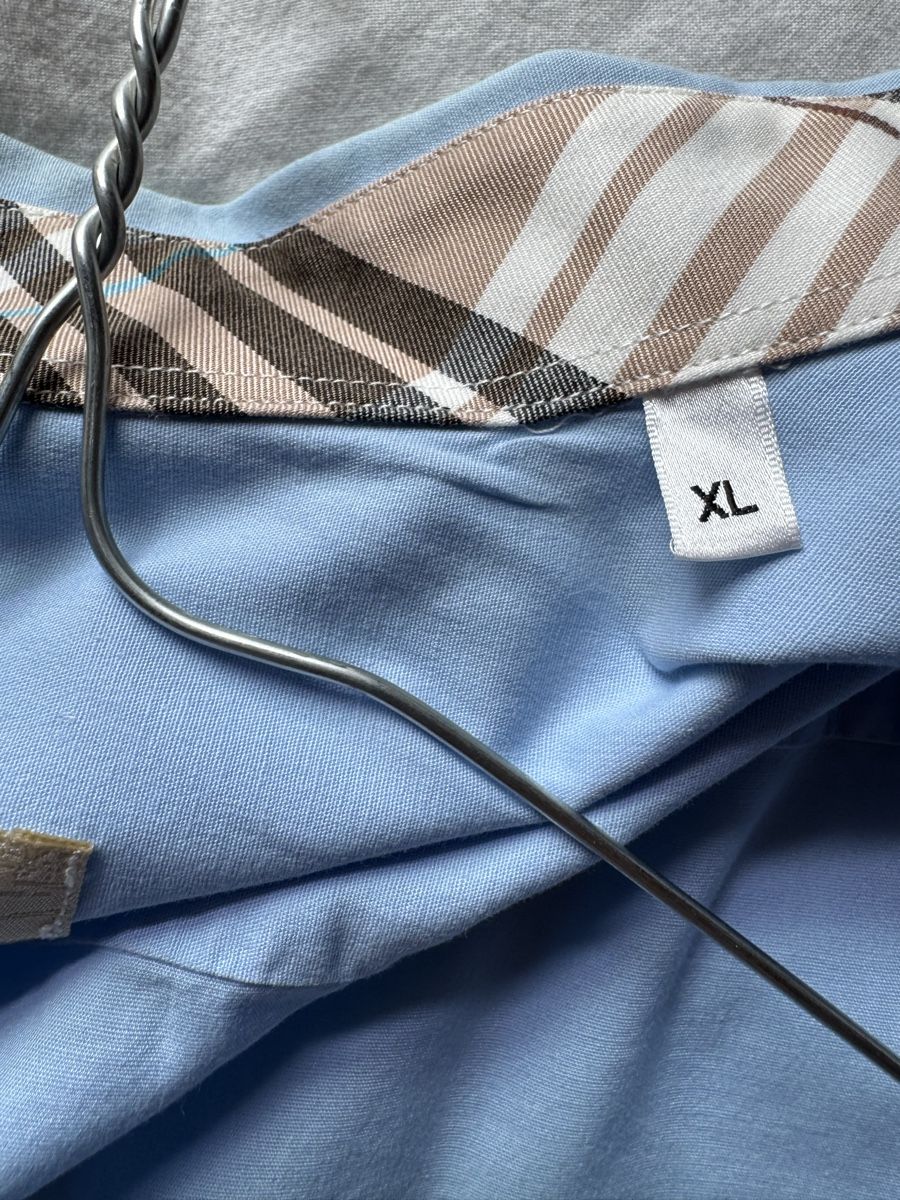 Camicie: HEMD 1959 TORINO STRETCH HELLBLAU GRösSE XL MIT CHECK-MUSTER – Usato da Schaffhausen venduto da vasco016 2