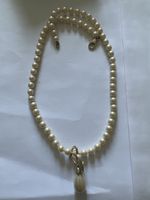 Collier perles avec pendentif en argent