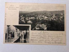 Gruss aus Affoltern a. Albis  Generalansicht - Kneipbad 1902