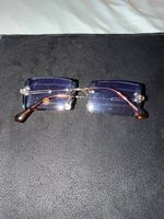 Randlose Sonnenbrille mit getönten Gläsern