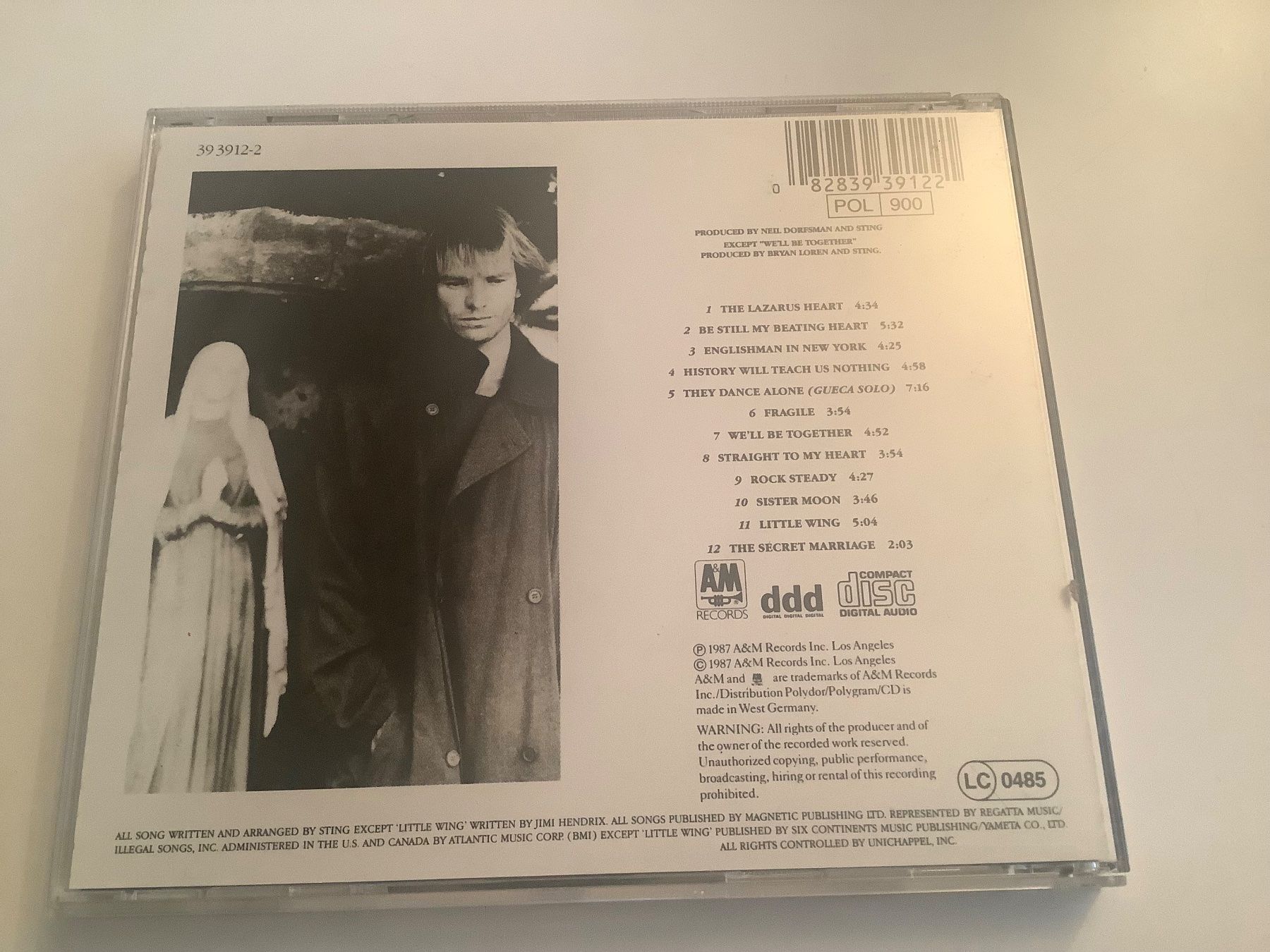 CD: Sting / …Nothing Like The Sun / 1987 – Usato da Dübendorf venduto da Troll_88 1