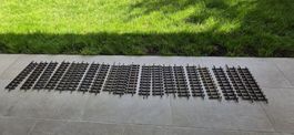 20x Lehmann 1000 Gleise, 300mm, G Spur, gut erhalten 30cm