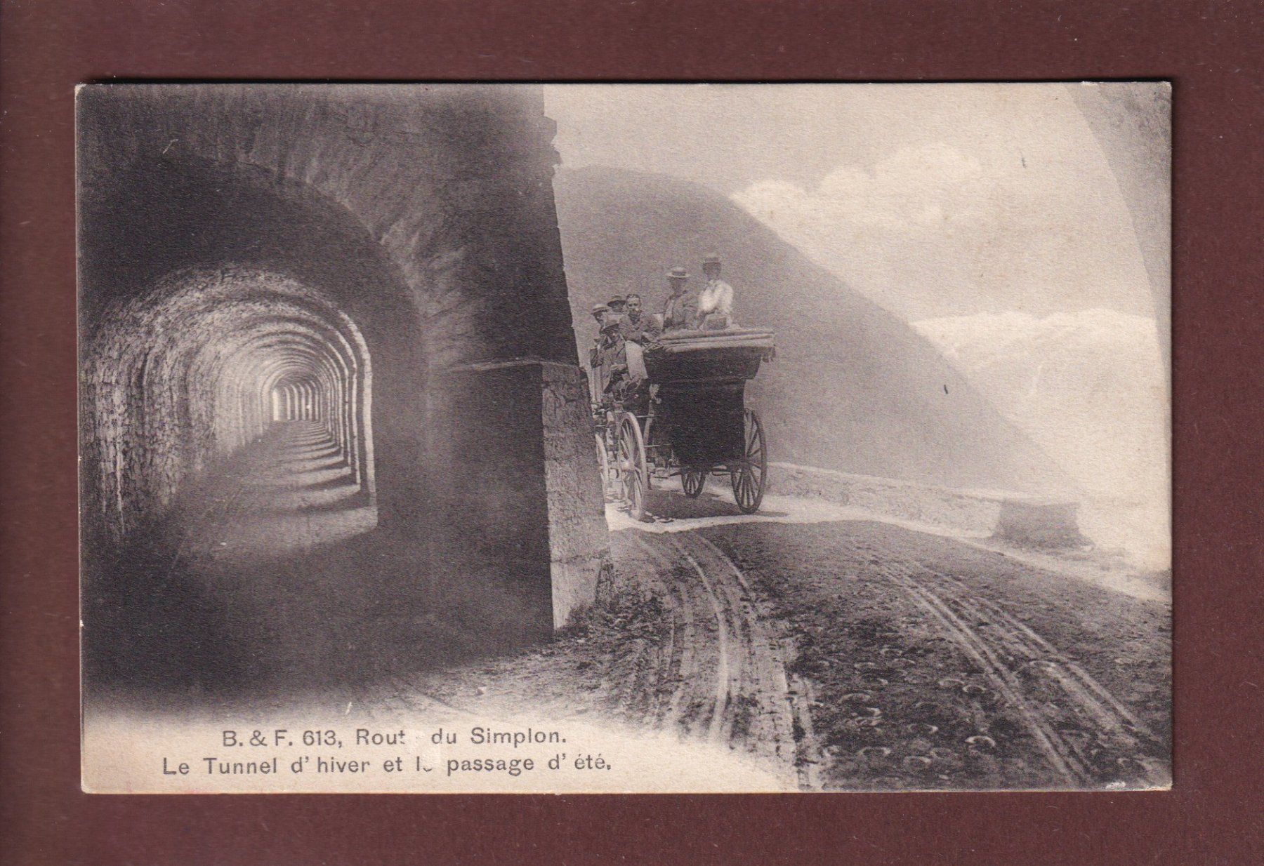 Cartoline postali: SIMPLON - Tunnel d'Hiver - Attelage – Usato da Pully venduto da nicecards